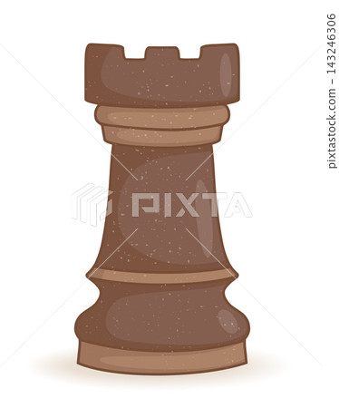 Chess Rook Dark Vintage Piece Single. Textured Grunge Grain Craft Wooden Board Game Standalone Tower Figure. Vector Illustration. Isolated Hand Drawn on White for Business Strategy Print Merch Design. Chess Rook Dark Vintage Piece Single. Textured Grunge Grain Craft Wooden Board Game Standalone Tower Figure. Vector Illustration. Isolated Hand Drawn on White for Business Strategy Print Merch Design. 143246306