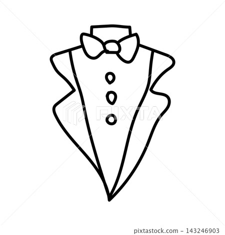 Wedding suit icon isolated on white background. Vector illustration.  143246903
