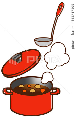 Curry made in a red pot Curry made in a red pot 143247395