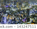 從阿倍野 Harukas 展望台眺望的大阪夜景：通天閣燈火通明 143247511