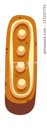 Cookie Letter I With Icing Cartoon Cookie Letter I With Icing Cartoon 143247752