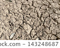 Dry Cracked Earth Soil Surface.Close-up view of arid, cracked earth suffering from severe drought and extreme climate conditions. 143248687