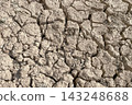 Dry Cracked Earth Soil Surface.Close-up view of arid, cracked earth suffering from severe drought and extreme climate conditions. 143248688