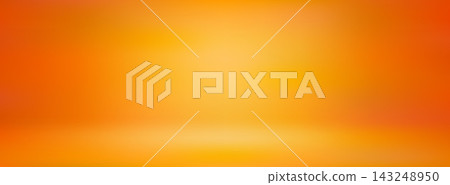 Podium with yellow orange gradient background and studio light. Abstract stage floor table for product display in limbo room. Red color wall background vector design. Podium with yellow orange gradient background and studio light. Abstract stage floor table for product display in limbo room. Red color wall background vector design. 143248950