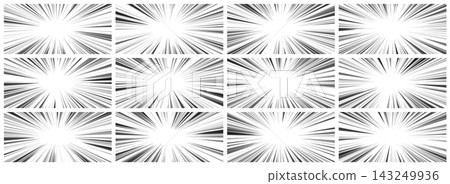Comic background with radial speed line effect pattern. Anime manga burst frame art with pop power design. Cartoon book vector illustration for dynamic action scene. Comic background with radial speed line effect pattern. Anime manga burst frame art with pop power design. Cartoon book vector illustration for dynamic action scene. 143249936