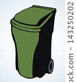 Large street trash can. Vector drawing 143250202
