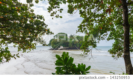 Taprobane Island in Weligama, Sri Lanka. Tropical coastal seascape photograph Taprobane Island in Weligama, Sri Lanka. Tropical coastal seascape photograph 143250953