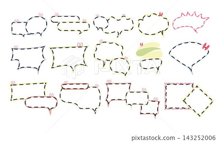 Empty blank speech bubbles dialogue chat box for communication symbol 143252006