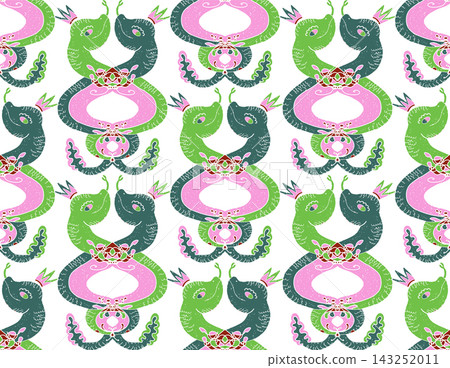 seamless pattern with pink sakura and green seamless pattern with pink sakura and green 143252011