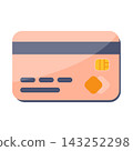 Colorful Payment Cards with Chip and Magnetic Stripe Illustration 143252298