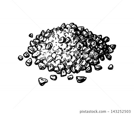 Dried Chopped Orris Root Ink Sketch Dried Chopped Orris Root Ink Sketch 143252503