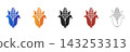 Fresh corn on the cob harvest icon set 143253313