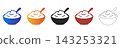 Bowl of mashed potatoes icon set 143253321