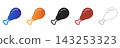 Chicken drumstick food icon set 143253323