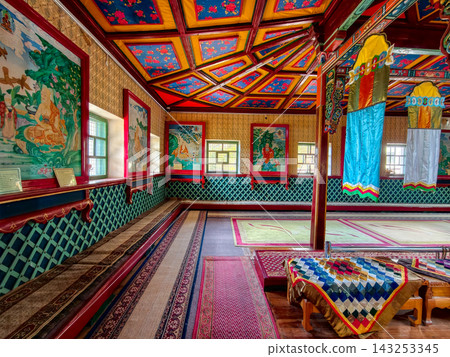 Interior of Aryapala Temple Meditation Center in Gorkhi-Terelj National Park, Mongolia Interior of Aryapala Temple Meditation Center in Gorkhi-Terelj National Park, Mongolia 143253345