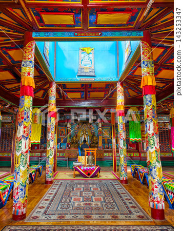 Interior of Aryapala Temple Meditation Center in Gorkhi-Terelj National Park, Mongolia 143253347
