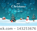 Winter holiday background,Celebrate themed with countryside scene for Christmas or New Year decorative 143253676