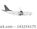 Modern passenger jet plane isolated on white background 143254175