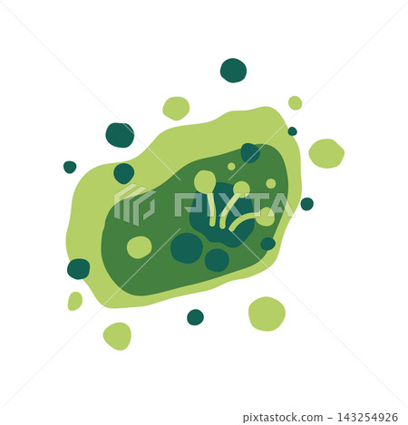 Microscopic mold colony in a damp indoor environment shows green and black fungus growth. Vector illustration Microscopic mold colony in a damp indoor environment shows green and black fungus growth. Vector illustration 143254926