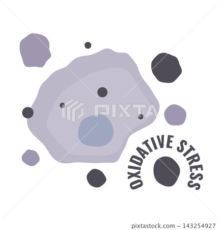 Cell oxidative stress caused by free radicals 143254927