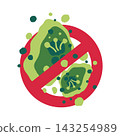 No Fungus Safety Symbol 143254989