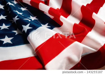 American National holidays. Background with waving flag of the USA. Copy space. Concept of patriotism 143255187