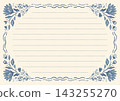 Floral Page Border Lined Writing Paper Vector 143255270