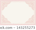 Vintage Lace Page Border Frame Vector 143255273