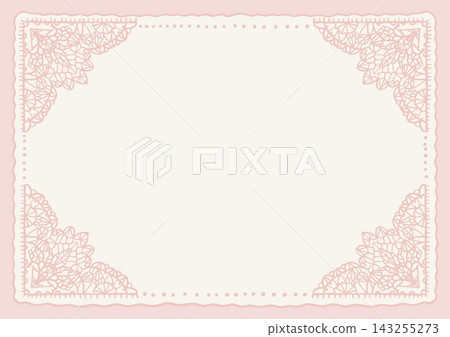 Vintage Lace Page Border Frame Vector Vintage Lace Page Border Frame Vector 143255273