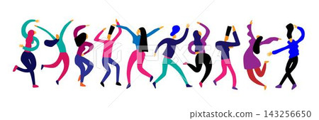 Dancing people music party vector illustration Dancing people music party vector illustration 143256650