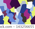 People communication social issues abstract background, multicolored silhouettes vector illustration 143256655
