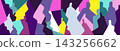 Crowd of people abstract multicolored silhouettes vector background 143256662