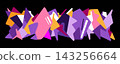 People of future abstract multicolored silhouettes vector illustration 143256664