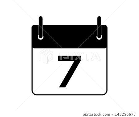 Calendar icon illustration for the 7th Calendar icon illustration for the 7th 143256673