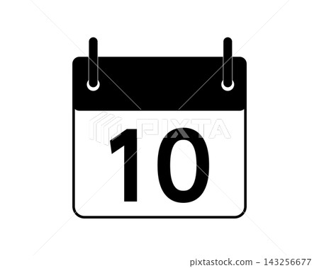 Calendar icon illustration for the 10th Calendar icon illustration for the 10th 143256677