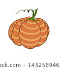 Isolated pumpkin cutout on transparent background 143256946