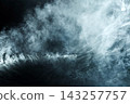Swirling ethereal smoke mist creating abstract texture 143257757