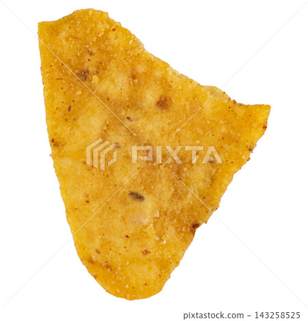 snacks potato corn triangle scrap isolated on white background snacks potato corn triangle scrap isolated on white background 143258525