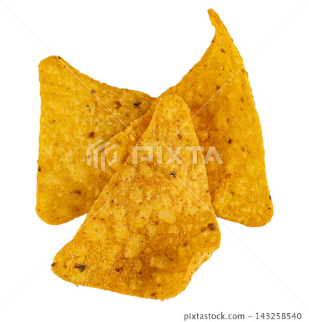 snacks potato corn triangle isolated on white background snacks potato corn triangle isolated on white background 143258540