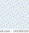Stylish and cute vector seamless pattern of small flowers and plants. 143260120