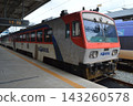 KORAIL RDC Mugunghwa train stopped at Pohang Station in South Korea. 143260578