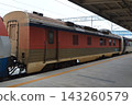 KORAIL Mugunghwa train power car stopped at Pohang Station in South Korea. 143260579