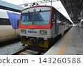 KORAIL RDC Mugunghwa train stopped at Pohang Station in South Korea. 143260588