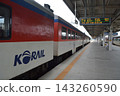 KORAIL RDC Mugunghwa train stopped at Pohang Station in South Korea. 143260590