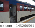 KORAIL RDC Mugunghwa train stopped at Pohang Station in South Korea. 143260591