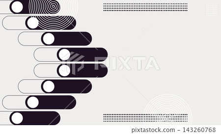 Abstract Black White Rounded Bar Geometric Banner Background Abstract Black White Rounded Bar Geometric Banner Background 143260768