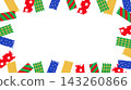 Christmas-colored masking tape frame 143260866