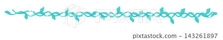 A leaf design drawn with softly blended markers, light blue 14 143261897