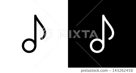 Eighth note icon, music, melody, sound 143262458