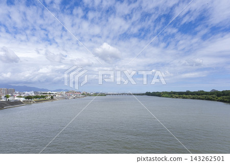 從湘南橋眺望平塚市 從湘南橋眺望平塚市 143262501